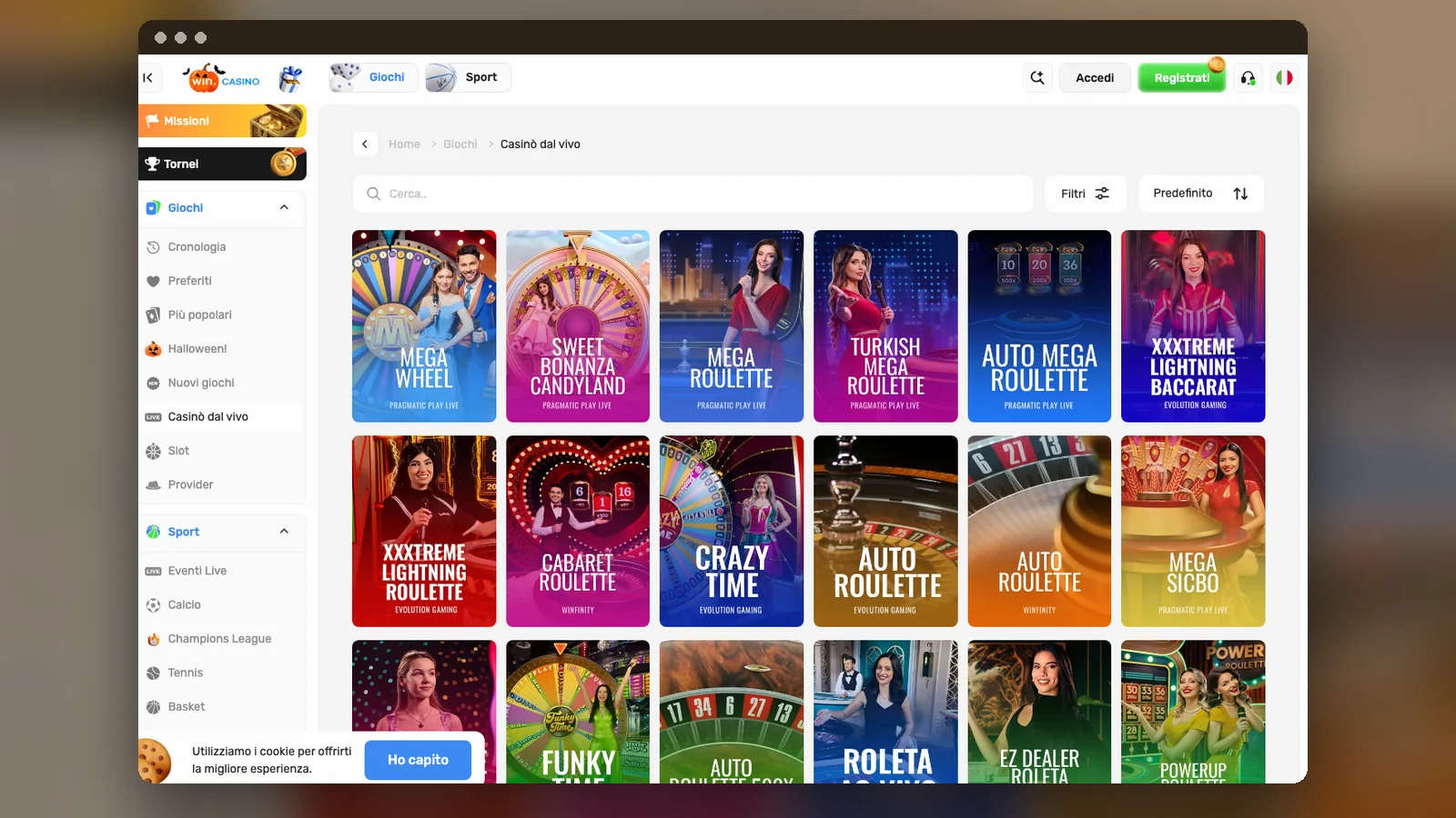 Wincasino app